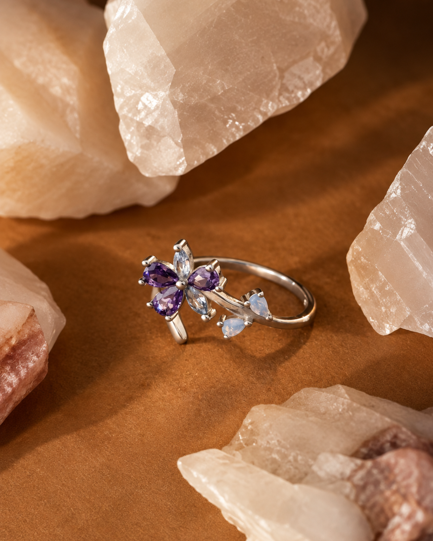 Midnight Orchid Ring