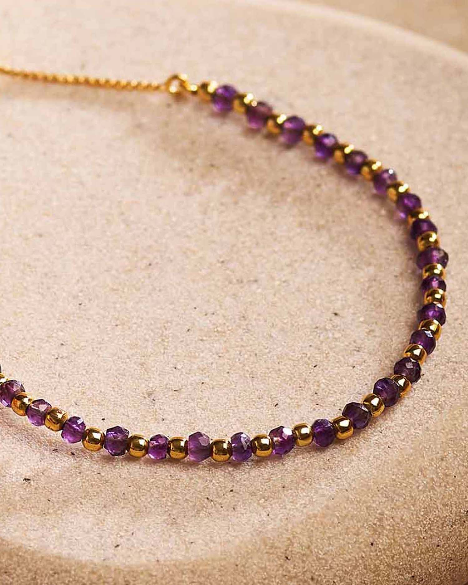 Amethyst & Silver Drift Bracelet