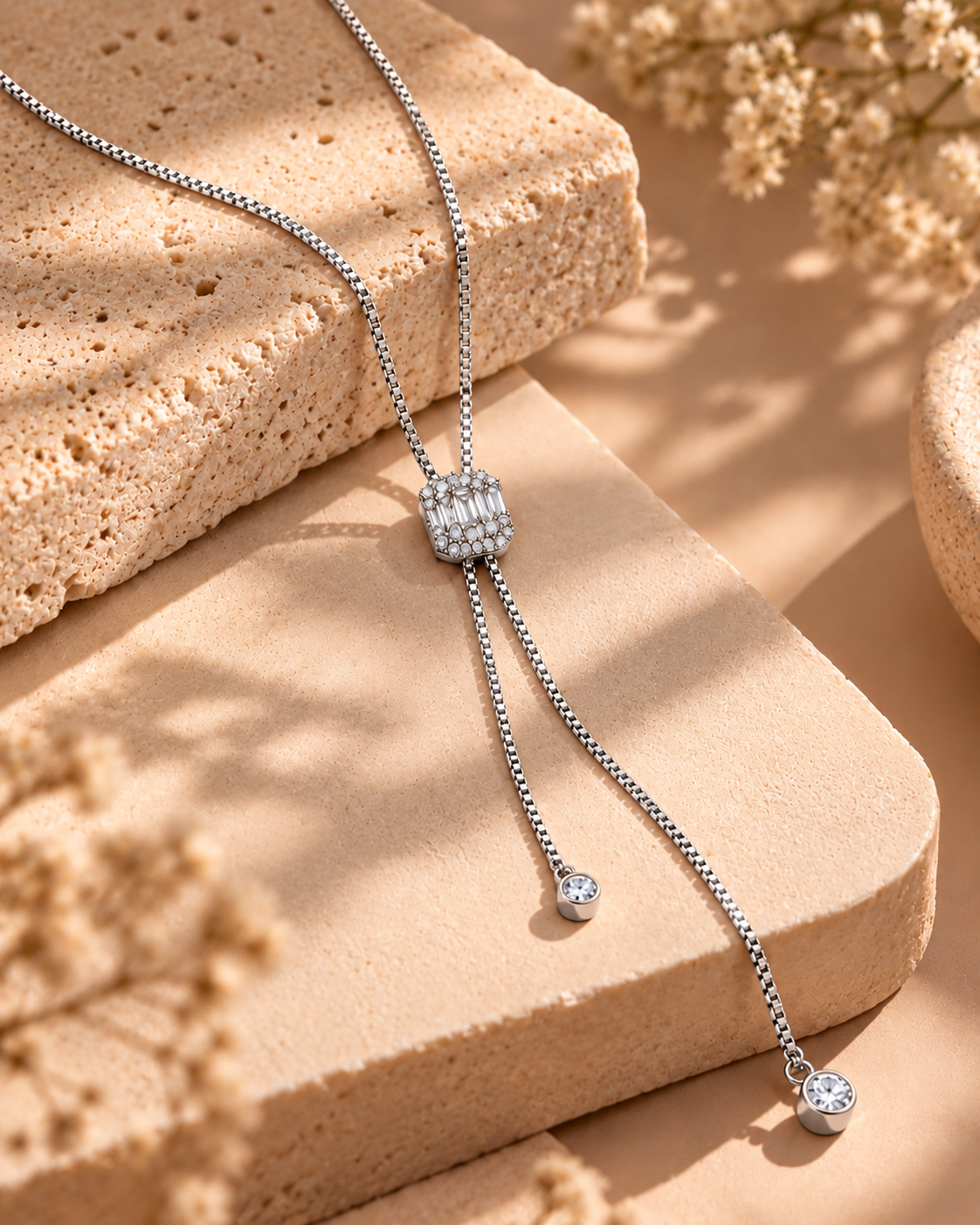 Celeste Glow Lariat Necklace
